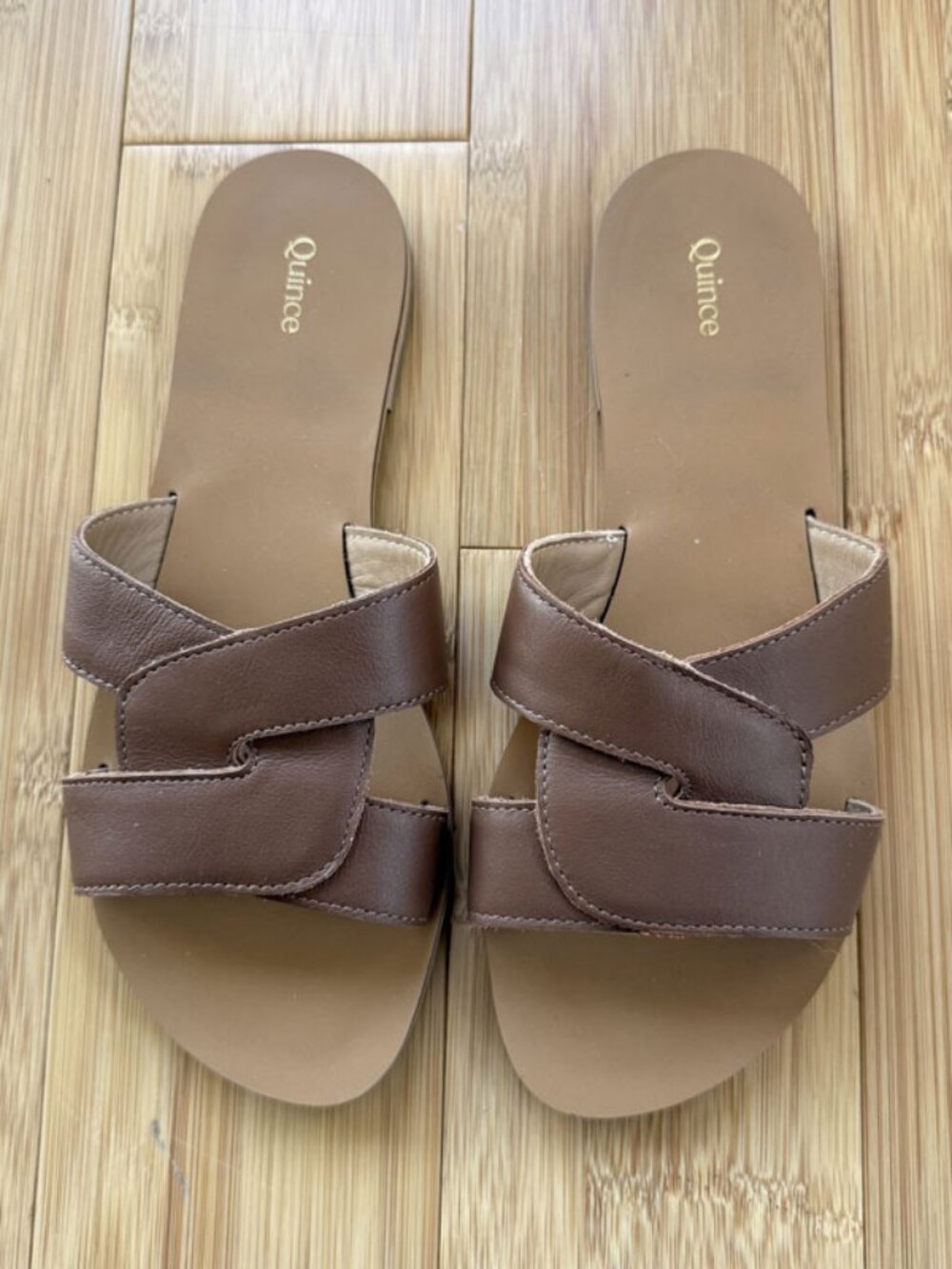QUINCE | Italian Leather Cutout Slide Sandal 7